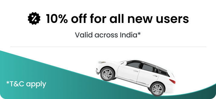 10 percent off for new user on car rental